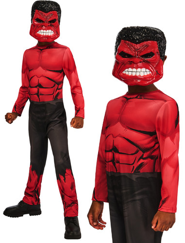 Red hulk costume mask boys - hulk,