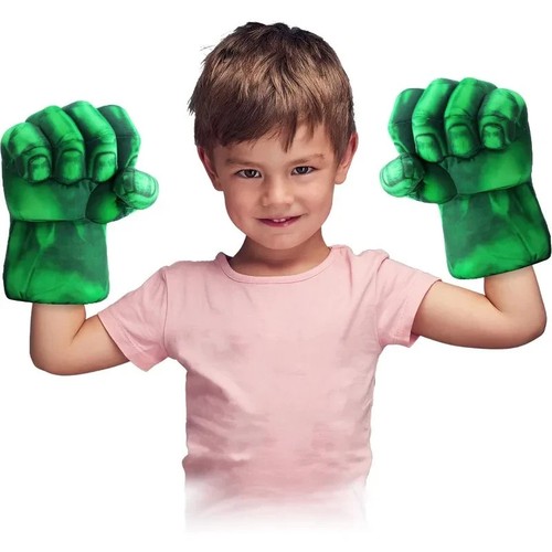 Kids green superhero gloves - superhero,